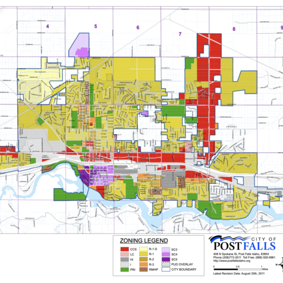 zoning map of post falls